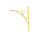 This is an image showing From The Anvil - Polished Brass Tyne Shelf Bracket (314mm x 250mm) available from T.H Wiggans Architectural Ironmongery in Kendal, quick delivery and discounted prices