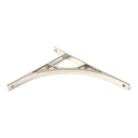 This is an image showing From The Anvil - Polished Nickel Tyne Shelf Bracket (314mm x 250mm) available from trade door handles, quick delivery and discounted prices