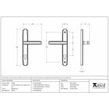 This is an image showing From The Anvil - Aged Bronze Art Deco Slimline Lever Espag. Lock Set available from trade door handles, quick delivery and discounted prices