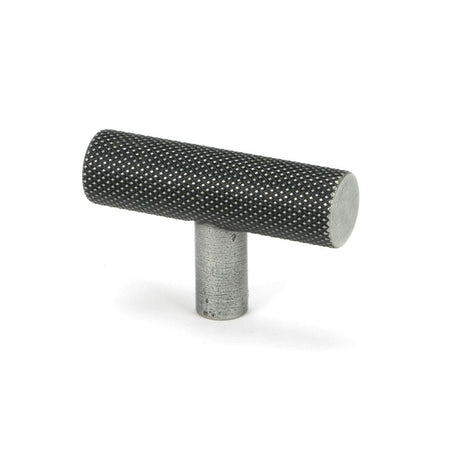 This is an image showing From The Anvil - Pewter Brompton T-Bar available from T.H Wiggans Architectural Ironmongery in Kendal, quick delivery and discounted prices