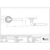 This is an image showing From The Anvil - Matt Black Newbury Lever on Rose Set (Art Deco) - Unsprung available from trade door handles, quick delivery and discounted prices