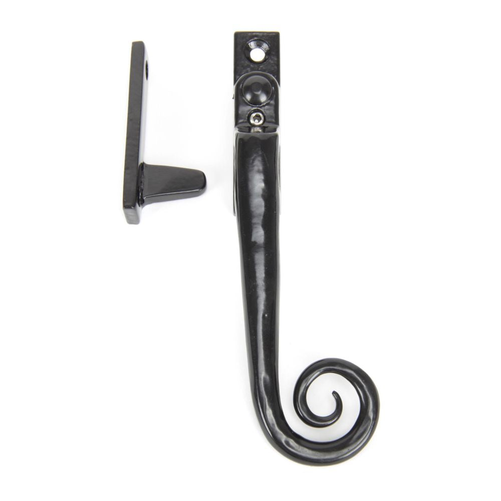 This is an image showing From The Anvil - Black Locking Night-Vent Monkeytail Fastener - RH available from T.H Wiggans Architectural Ironmongery in Kendal, quick delivery and discounted prices