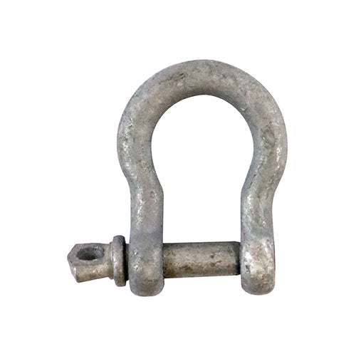 This is an image showing TIMCO Bow Shackles - Hot Dipped Galvanised - 5mm - 5 Pieces TIMpac available from T.H Wiggans Ironmongery in Kendal, quick delivery at discounted prices.