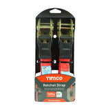 This is an image showing TIMCO Endless Ratchet  Straps - Standard Duty - 5m x 25mm - 2 Pieces Pack available from T.H Wiggans Ironmongery in Kendal, quick delivery at discounted prices.