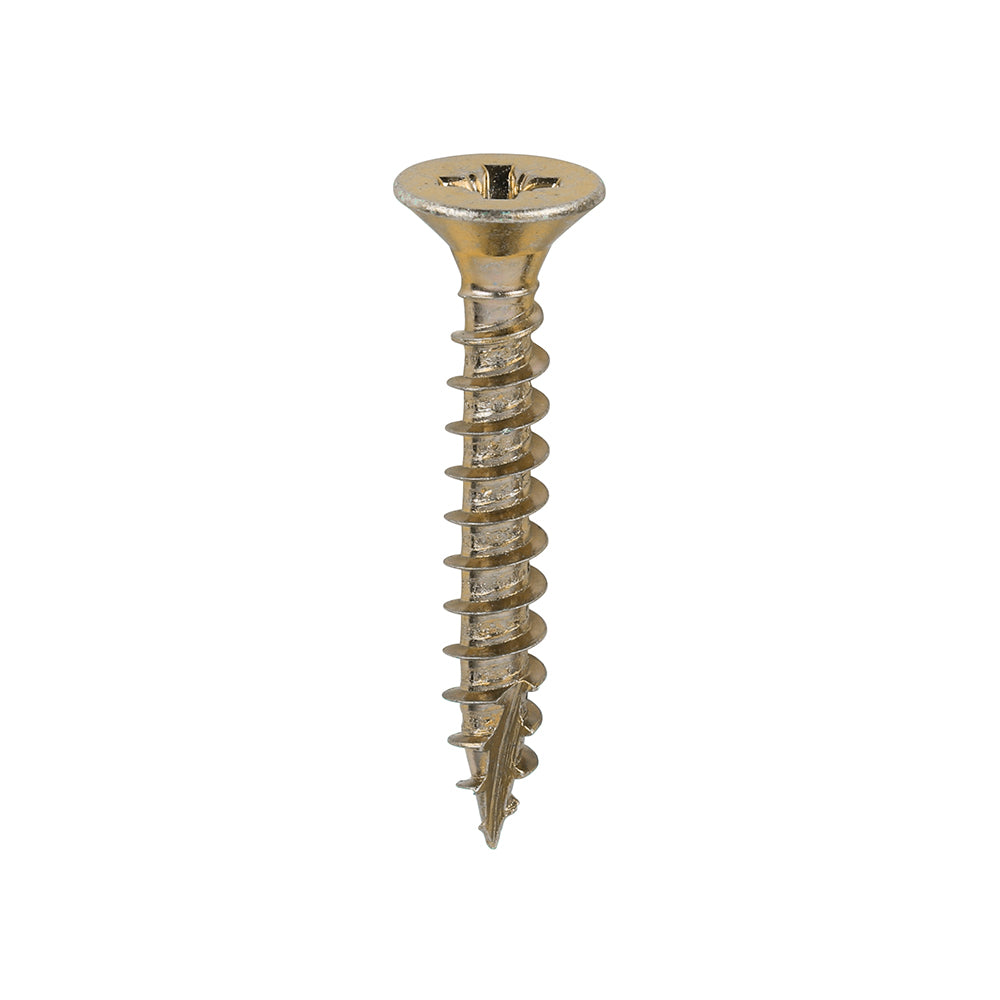 This is an image showing TIMCO Classic Multi-Purpose Screws - PZ - Double Countersunk - Yellow - 6.0 x 40 - 200 Pieces Box available from T.H Wiggans Ironmongery in Kendal, quick delivery at discounted prices.