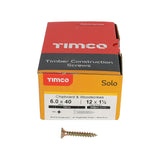 This is an image showing TIMCO Solo Chipboard & Woodscrews - PZ - Double Countersunk - Yellow - 6.0 x 40 - 200 Pieces Box available from T.H Wiggans Ironmongery in Kendal, quick delivery at discounted prices.
