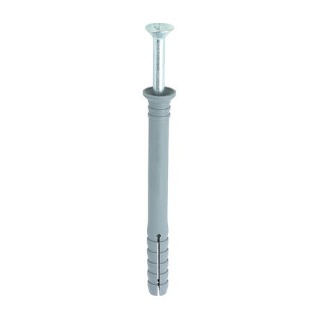 This is an image showing TIMCO Nylon Hammer Fixings - PZ - Zinc - 6.0 x 60 - 100 Pieces TIMbag available from T.H Wiggans Ironmongery in Kendal, quick delivery at discounted prices.