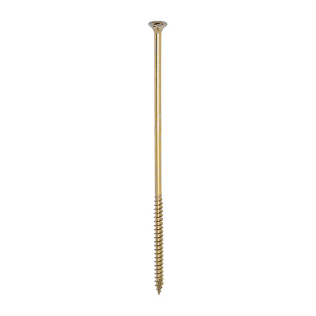 This is an image showing TIMCO Classic Multi-Purpose Screws - PZ - Double Countersunk - Yellow - 6.0 x 180 - 100 Pieces Box available from T.H Wiggans Ironmongery in Kendal, quick delivery at discounted prices.