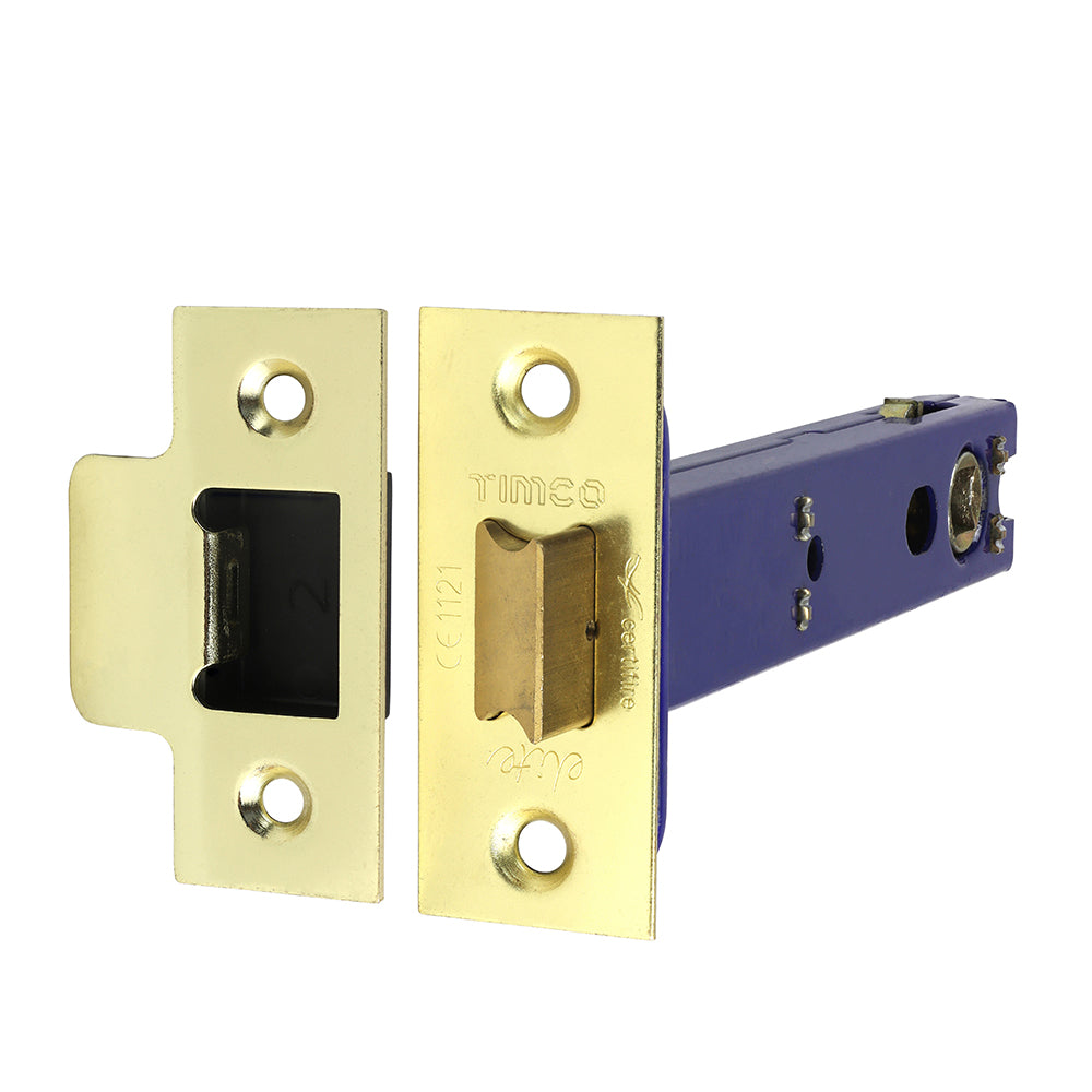 This is an image showing TIMCO Architectural Tubular Latch - Electro Brass & Satin Nickel - 128 case / 107.5 backset - 1 Each Plain Bag available from T.H Wiggans Ironmongery in Kendal, quick delivery at discounted prices.
