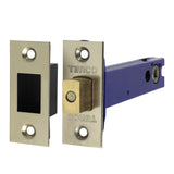 This is an image showing TIMCO Architectural Tubular Deadbolt - Electro Brass & Satin Nickel - 129 case / 108 backset - 1 Each Plain Bag available from T.H Wiggans Ironmongery in Kendal, quick delivery at discounted prices.