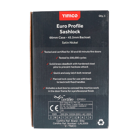 This is an image showing TIMCO Bathroom Lock - Satin Nickel - 78mm - 1 Each Box available from T.H Wiggans Ironmongery in Kendal, quick delivery at discounted prices.