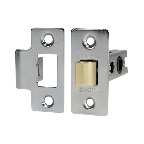 This is an image showing TIMCO Economy Tubular Latch - Nickel - 79.5 case / 57.5 backset - 1 Each Plain Bag available from T.H Wiggans Ironmongery in Kendal, quick delivery at discounted prices.