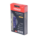 This is an image showing TIMCO 3 Lever Sashlock - Electro Brass - 65 case / 45 backset - 1 Each Box available from T.H Wiggans Ironmongery in Kendal, quick delivery at discounted prices.