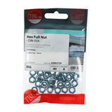 This is an image showing TIMCO Hex Full Nuts - Zinc - M6 - 40 Pieces TIMpac available from T.H Wiggans Ironmongery in Kendal, quick delivery at discounted prices.