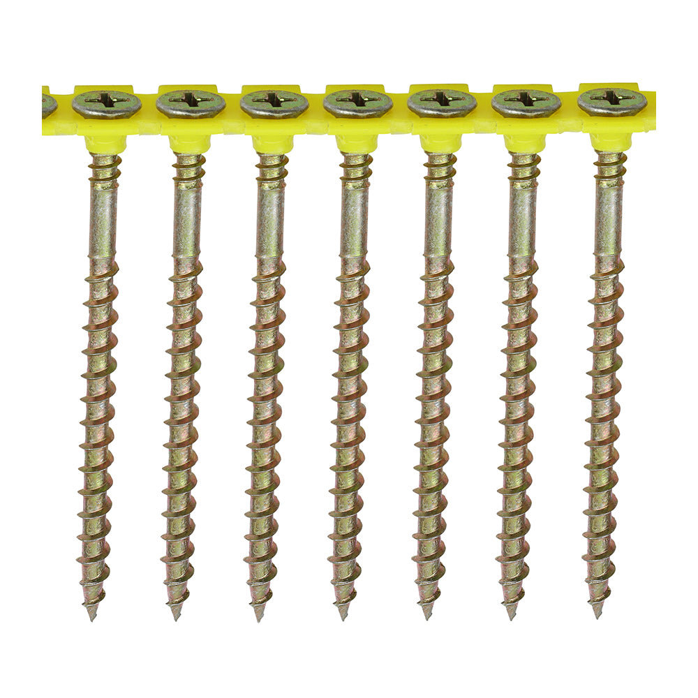 This is an image showing TIMCO Solo Collated Chipboard & Woodscrews - PH - Double Countersunk - Yellow - 4.5 x 70 - 500 Pieces Box available from T.H Wiggans Ironmongery in Kendal, quick delivery at discounted prices.