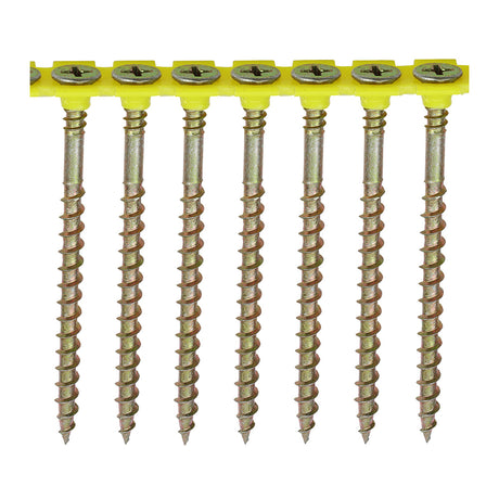 This is an image showing TIMCO Solo Collated Chipboard & Woodscrews - PH - Double Countersunk - Yellow - 4.5 x 70 - 500 Pieces Box available from T.H Wiggans Ironmongery in Kendal, quick delivery at discounted prices.