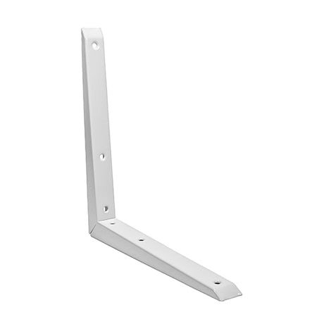 This is an image showing TIMCO Mitred Shelf Bracket - White - 300 x 300mm - 1 Each Unit available from T.H Wiggans Ironmongery in Kendal, quick delivery at discounted prices.