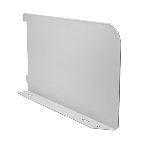 This is an image showing TIMCO Twin Slot Shelf End - White - 200mm - 1 Each Bag available from T.H Wiggans Ironmongery in Kendal, quick delivery at discounted prices.