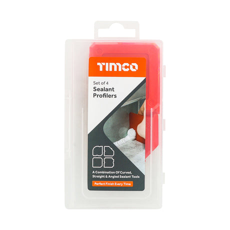 This is an image showing TIMCO Sealant Profiler Set - 4pcs - 4 Pieces Case available from T.H Wiggans Ironmongery in Kendal, quick delivery at discounted prices.