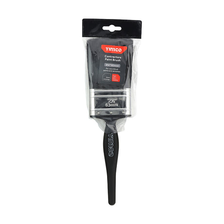This is an image showing TIMCO Contractors Paint Brush - 2 1/2" - 1 Each Plastic Header available from T.H Wiggans Ironmongery in Kendal, quick delivery at discounted prices.