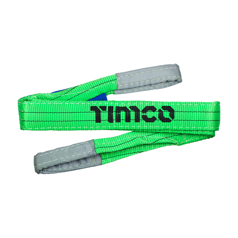 This is an image showing TIMCO Lifting Sling 2000kg / 2 Tonnes - 2m x 60mm - 1 Each Bag available from T.H Wiggans Ironmongery in Kendal, quick delivery at discounted prices.