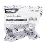 This is an image showing TIMCO Projection Door Stop - Satin Anodised Aluminium - 70mm - 1 Each Bag available from T.H Wiggans Ironmongery in Kendal, quick delivery at discounted prices.