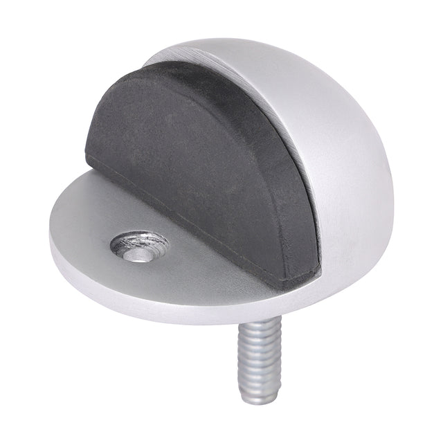 This is an image showing TIMCO Oval Door Stop - Satin Anodised Aluminium - 50mm - 1 Each Bag available from T.H Wiggans Ironmongery in Kendal, quick delivery at discounted prices.