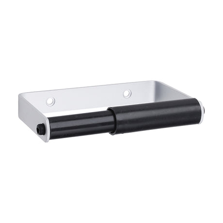 This is an image showing TIMCO Toilet Roll Holder - Satin Anodised Aluminium - 135 x 80 - 1 Each Bag available from T.H Wiggans Ironmongery in Kendal, quick delivery at discounted prices.