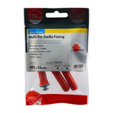 This is an image showing TIMCO Stella Fixings - TX - Pan - Red - M5 x 55 - 4 Pieces TIMpac available from T.H Wiggans Ironmongery in Kendal, quick delivery at discounted prices.