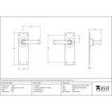 This is an image showing From The Anvil - Black Cottage Lever Latch Set available from trade door handles, quick delivery and discounted prices