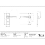 This is an image showing From The Anvil - Antique Pewter Straight Lever Lock Set available from trade door handles, quick delivery and discounted prices