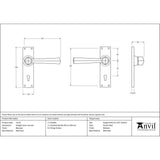 This is an image showing From The Anvil - Beeswax Straight Lever Lock Set available from trade door handles, quick delivery and discounted prices