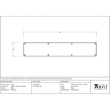 This is an image showing From The Anvil - Black 780mm x 150mm Kick Plate available from trade door handles, quick delivery and discounted prices