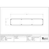 This is an image showing From The Anvil - Beeswax 780mm x 150mm Kick Plate available from trade door handles, quick delivery and discounted prices