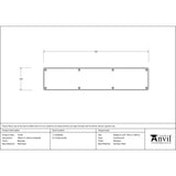 This is an image showing From The Anvil - Beeswax 700mm x 150mm Kick Plate available from trade door handles, quick delivery and discounted prices