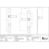 This is an image showing From The Anvil - Black Cottage Lever Espag. Lock Set available from trade door handles, quick delivery and discounted prices