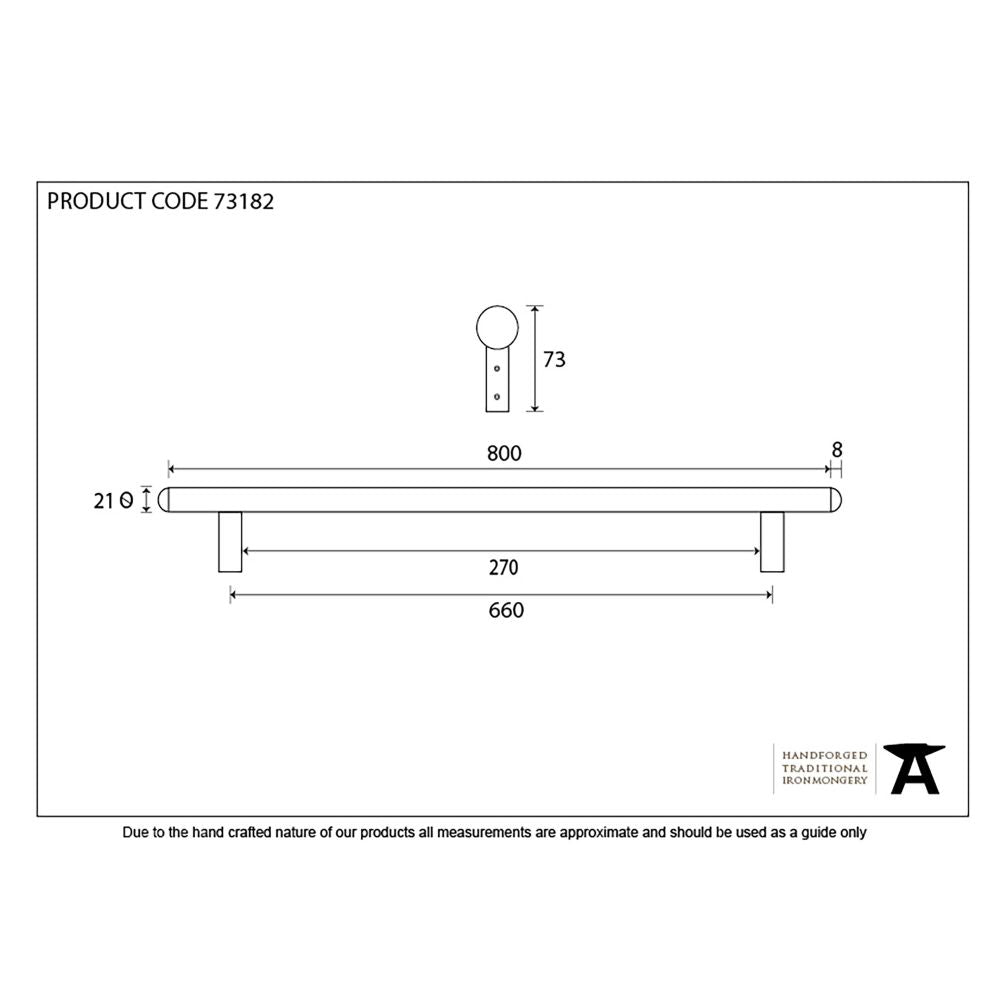 This is an image showing From The Anvil - Pewter 800mm Pull Handle available from trade door handles, quick delivery and discounted prices