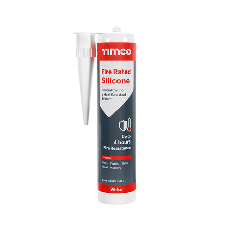 This is an image showing TIMCO Fire Rated Silicone - 300ml - 1 Each Cartridge available from T.H Wiggans Ironmongery in Kendal, quick delivery at discounted prices.