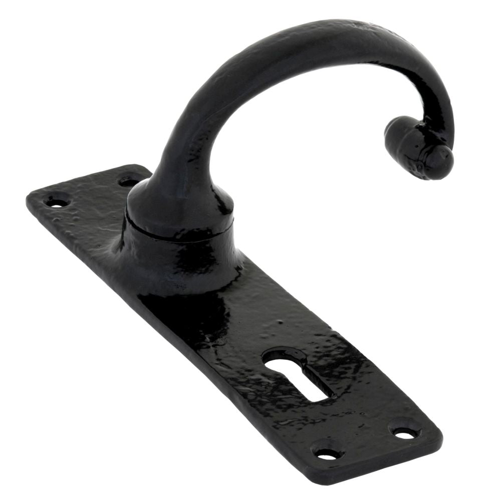 This is an image showing From The Anvil - Black MF Lever Lock Set available from trade door handles, quick delivery and discounted prices