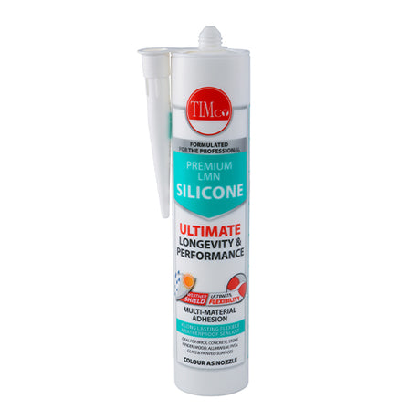 This is an image showing TIMCO Premium LMN Silicone - White - 300ml - 1 Each Cartridge available from T.H Wiggans Ironmongery in Kendal, quick delivery at discounted prices.