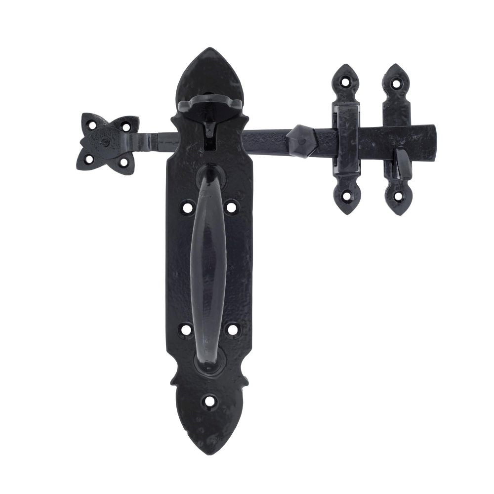 This is an image showing From The Anvil - Black Cast Suffolk Latch available from trade door handles, quick delivery and discounted prices