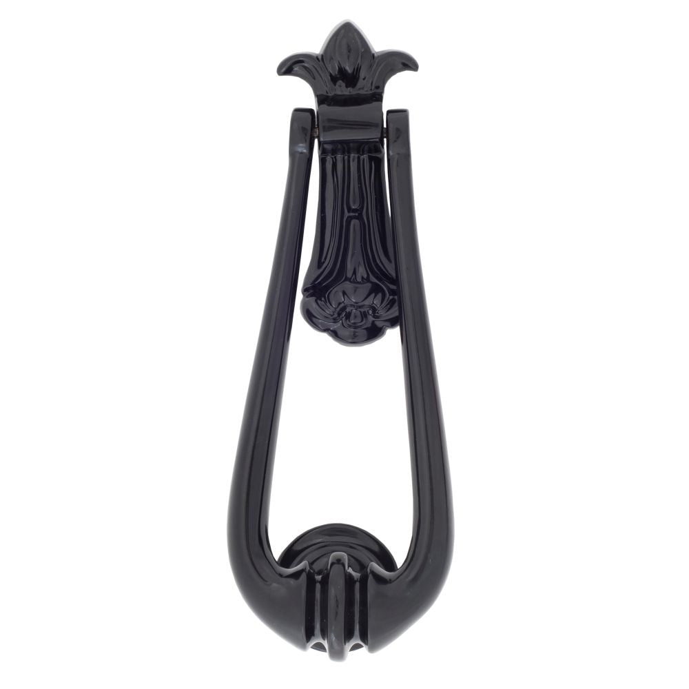 This is an image showing From The Anvil - Black Loop Door Knocker available from trade door handles, quick delivery and discounted prices