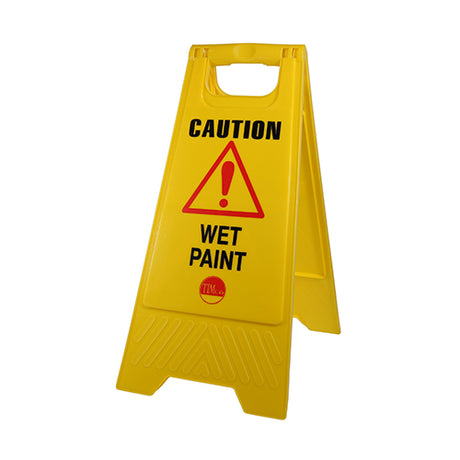 This is an image showing TIMCO A-Frame Safety Sign - Caution Wet Paint - 610 x 300 x 30 - 1 Each Bag available from T.H Wiggans Ironmongery in Kendal, quick delivery at discounted prices.