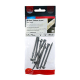 This is an image showing TIMCO Timber Screws - Hex - Stainless Steel - 6.7 x 75 - 8 Pieces TIMpac available from T.H Wiggans Ironmongery in Kendal, quick delivery at discounted prices.