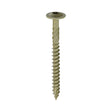 This is an image showing TIMCO Timber Frame Construction & Landscaping Screws - Wafer - Exterior - Green Organic - 6.7 x 75 - 50 Pieces Box available from T.H Wiggans Ironmongery in Kendal, quick delivery at discounted prices.