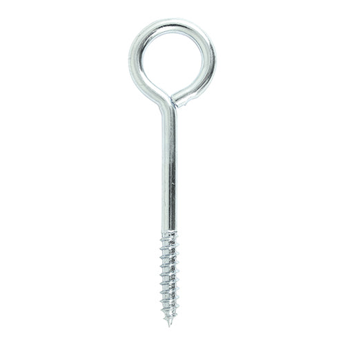 This is an image showing TIMCO Vine Eyes - Zinc - 75mm - 4 Pieces TIMpac available from T.H Wiggans Ironmongery in Kendal, quick delivery at discounted prices.