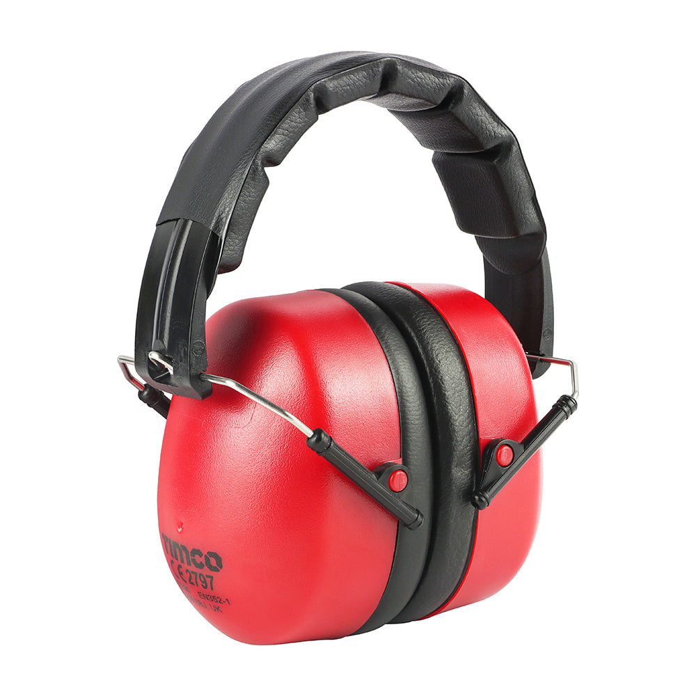 This is an image showing TIMCO Foldable Ear Defenders - 30.4dB - One Size - 1 Each Blister Pack available from T.H Wiggans Ironmongery in Kendal, quick delivery at discounted prices.