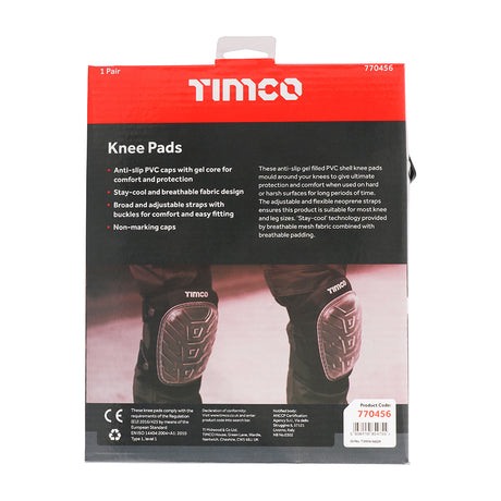 This is an image showing TIMCO Knee Pads - One Size - 1 Each Box available from T.H Wiggans Ironmongery in Kendal, quick delivery at discounted prices.