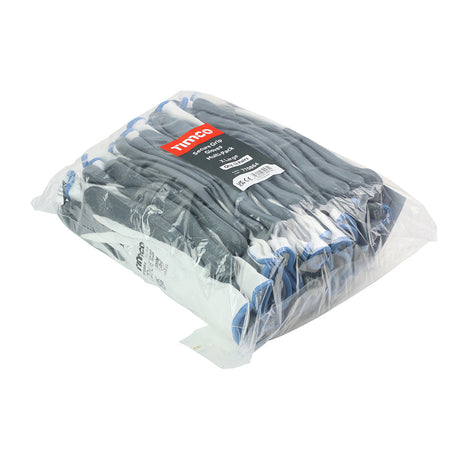 This is an image showing TIMCO Secure Grip Gloves - Smooth Nitrile Foam Coated Polyester - Multi Pack - X Large - 12 Pieces Bag available from T.H Wiggans Ironmongery in Kendal, quick delivery at discounted prices.