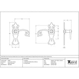 This is an image showing From The Anvil - Natural Textured Curly Lever Lock Set available from trade door handles, quick delivery and discounted prices